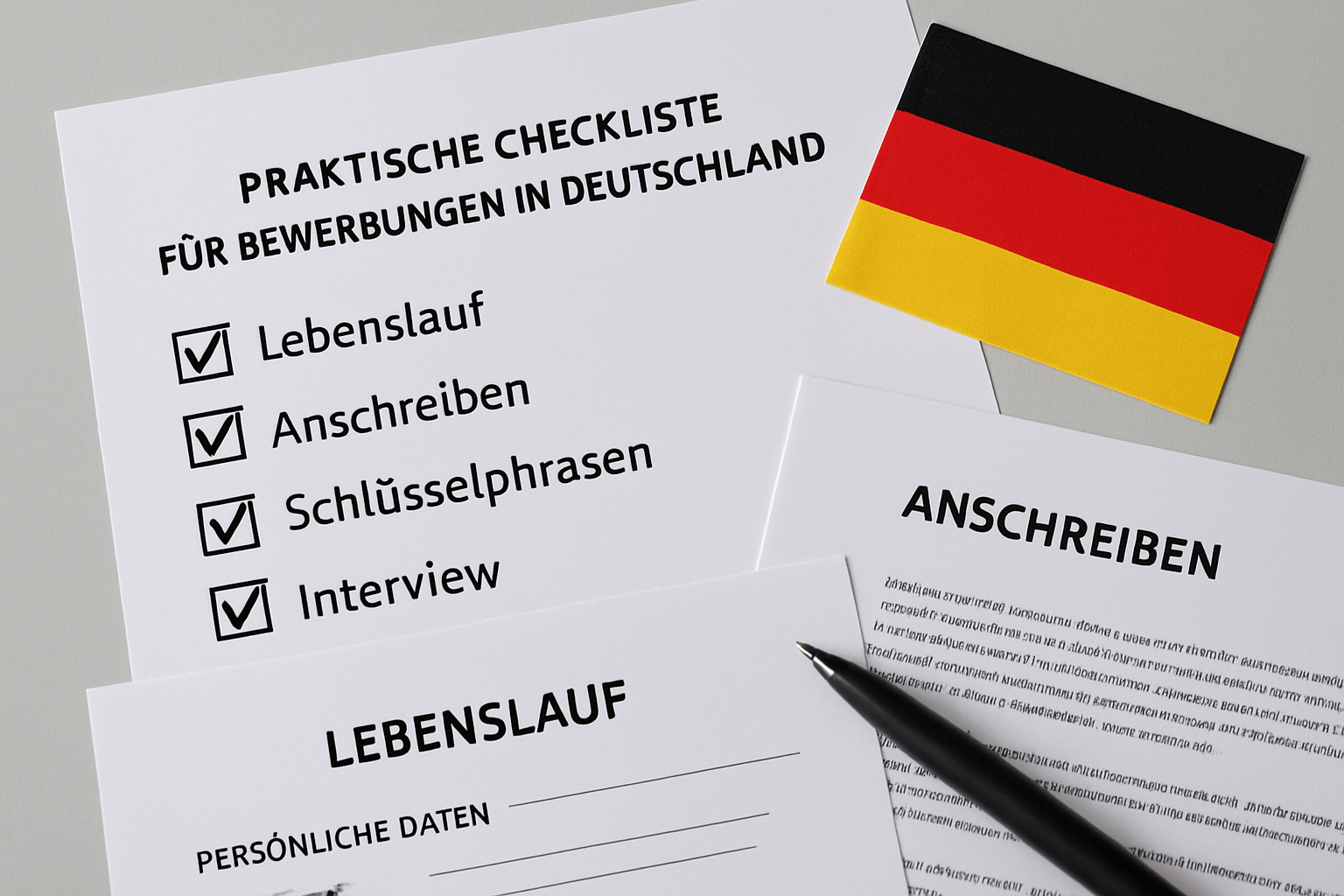 Praktische Checkliste für Bewerbungen in Deutschland – CV, Anschreiben & Interview